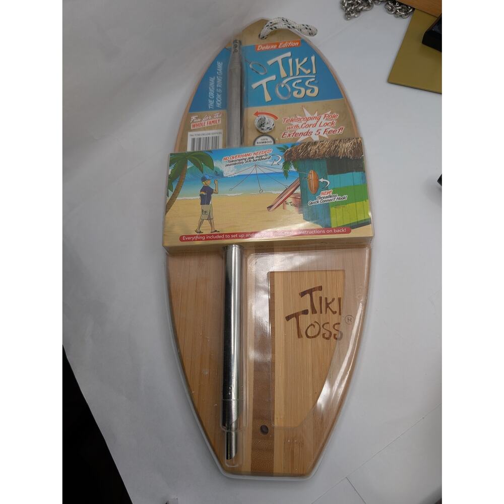 Tiki Toss Deluxe Edition The Original Hook & Ring Game Bamboo Fun for ALL sealed